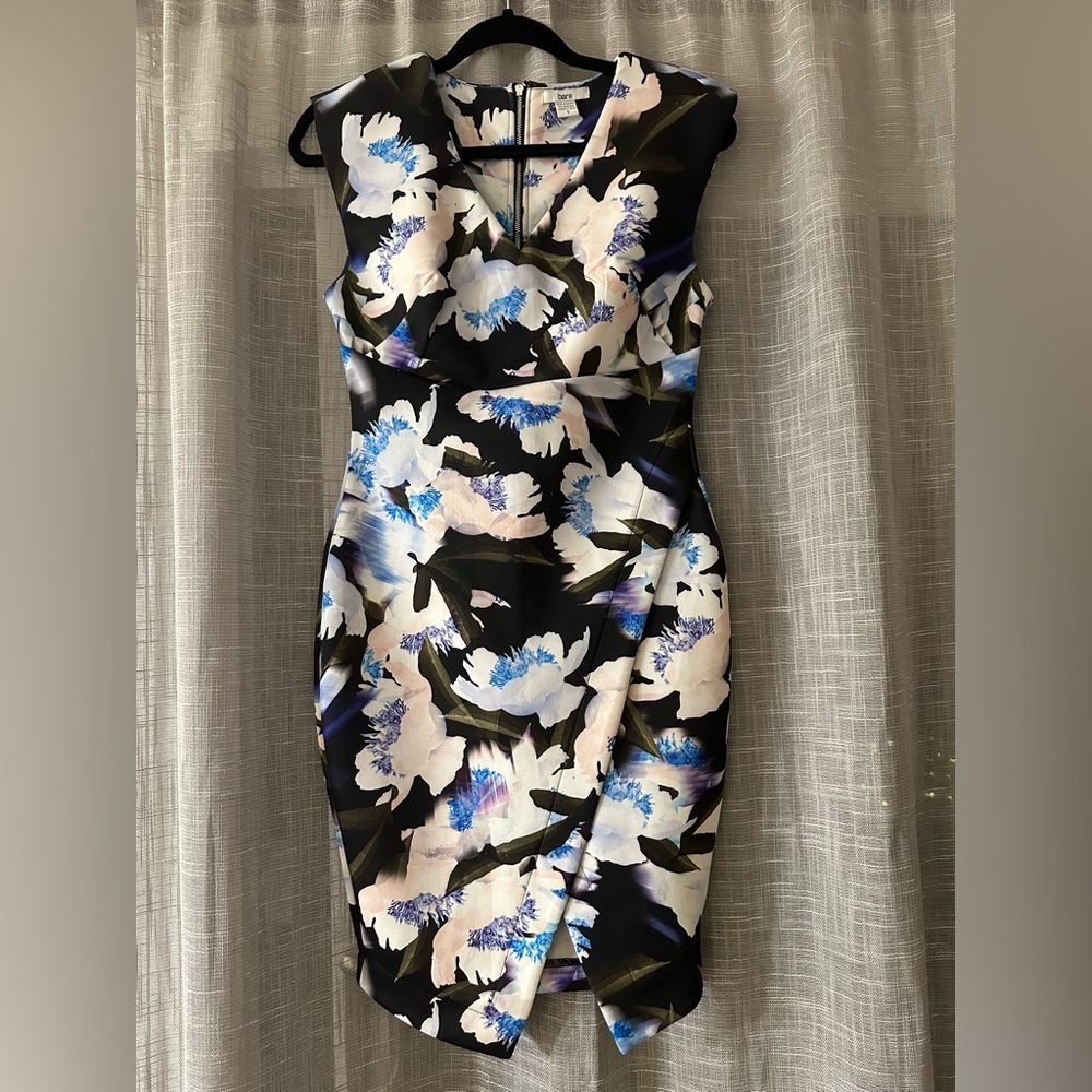 Bar III asymmetrical floral dress